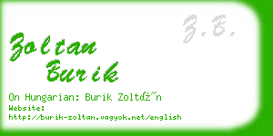 zoltan burik business card